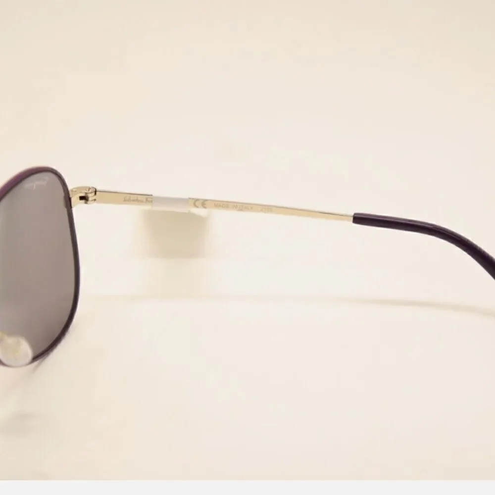 Salvatore Ferragamo Aviator Sunglasses Sf131s 736 Light Gold/purple 60mm…